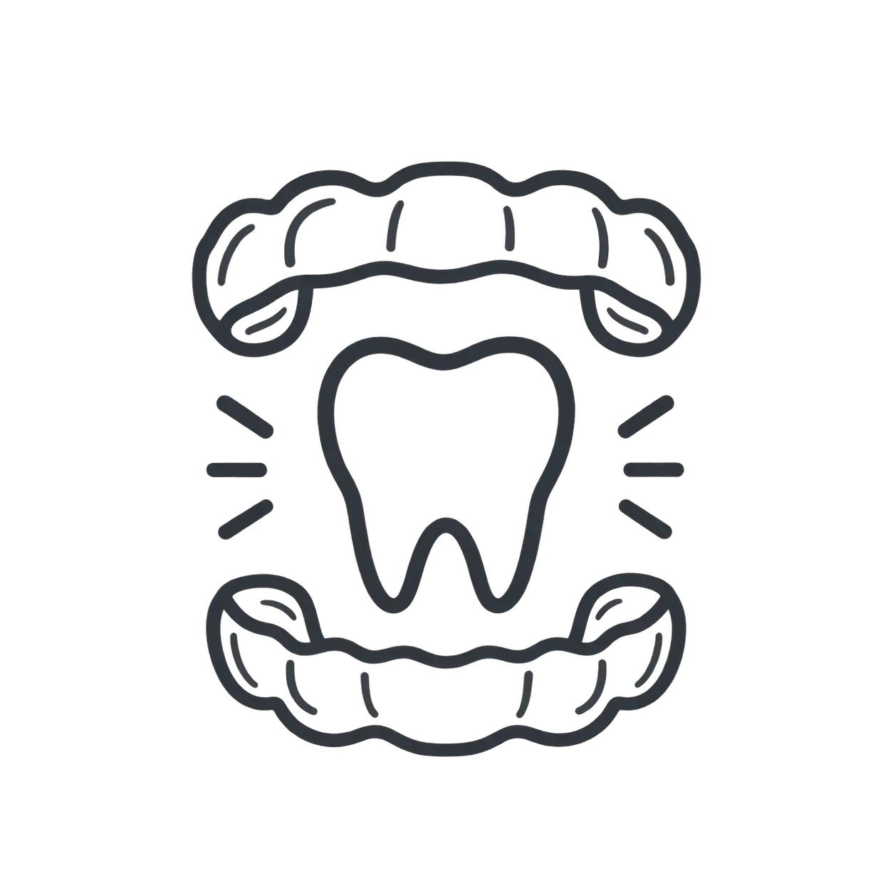 minimalist-clear-aligner-icon-showing-a-tooth-between-upper-and-lower-transparent-dental-aligner-trays